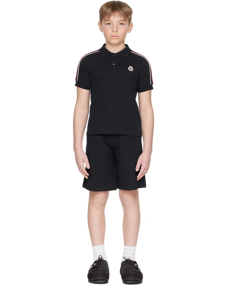 Moncler Big Kids Navy Cotton Polo & Shorts Set 778