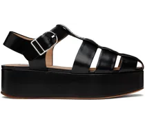 Black Mila Plateau Sandals