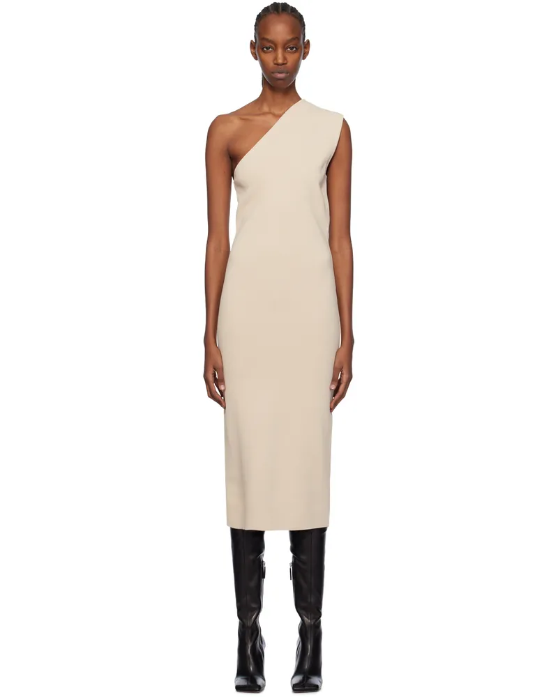 GAUGE81 Beige Arriba Midi Dress Latte