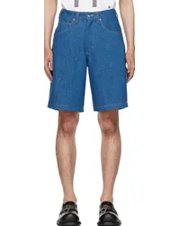 Theophilio SSENSE Exclusive Blue Denim Shorts Light