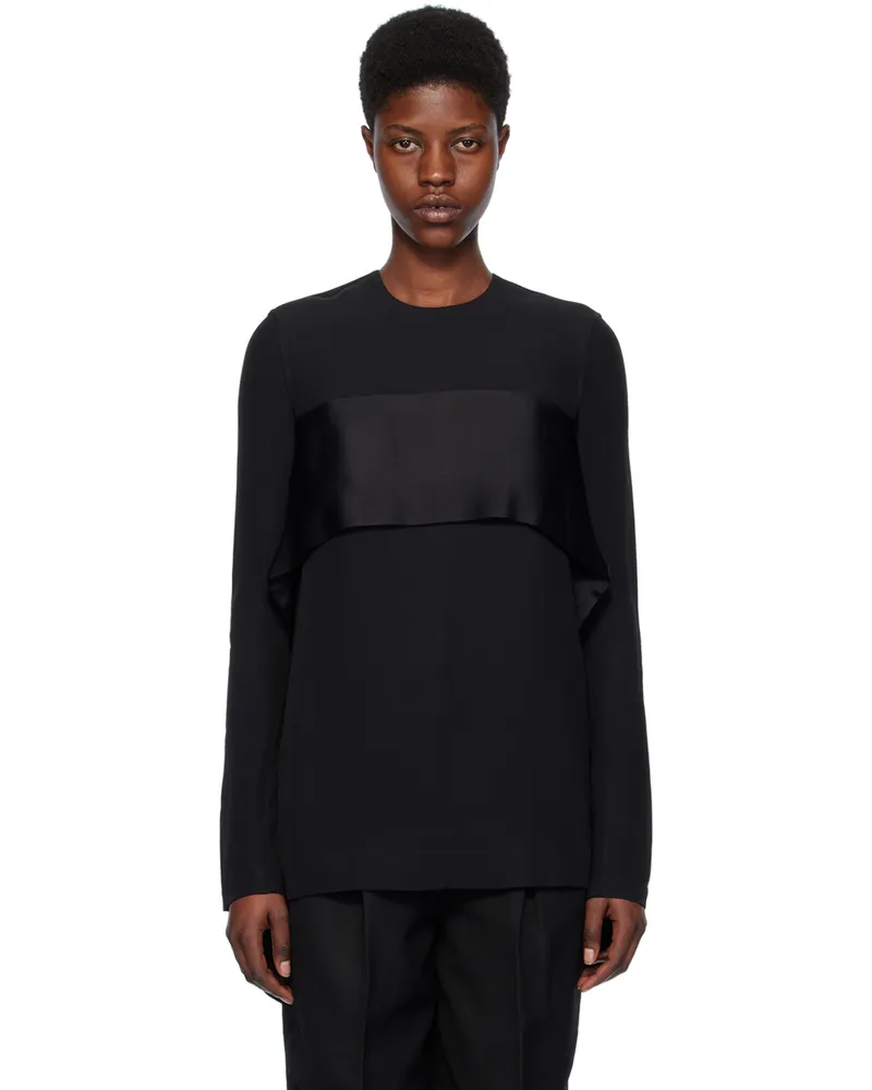 Totême Black Layered Blouse 001
