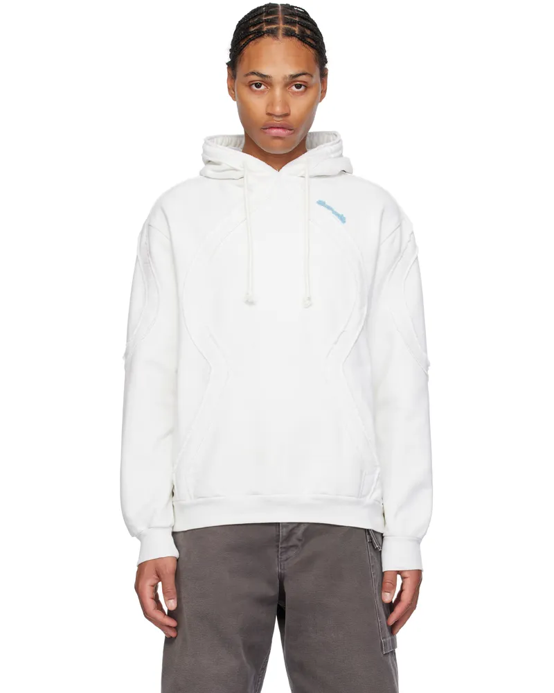 BLUEMARBLE White Drawstring Hoodie Apollowhitewht