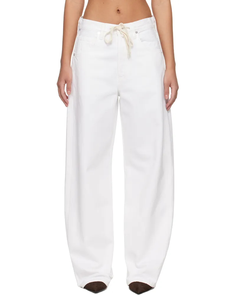 Citizens of humanity White Brynn Drawstring Jeans Tulip