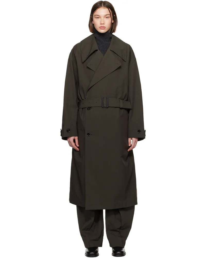 Christophe Lemaire Brown Water-Repellent Trench Coat Br504