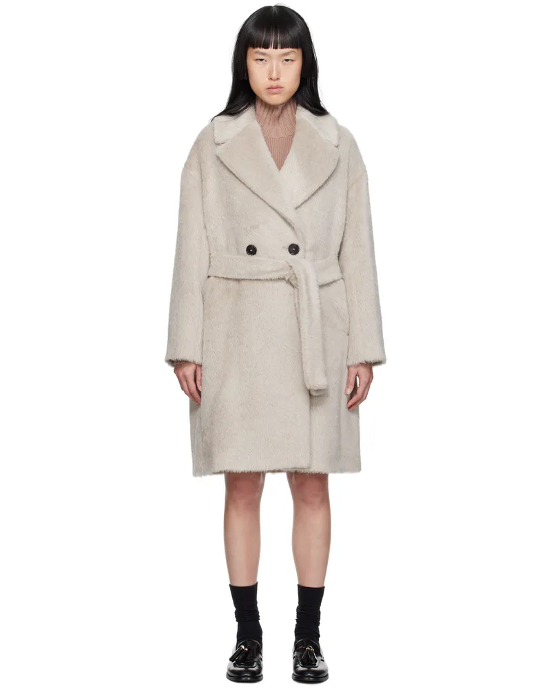 Max Mara Taupe Nerine Coat 001
