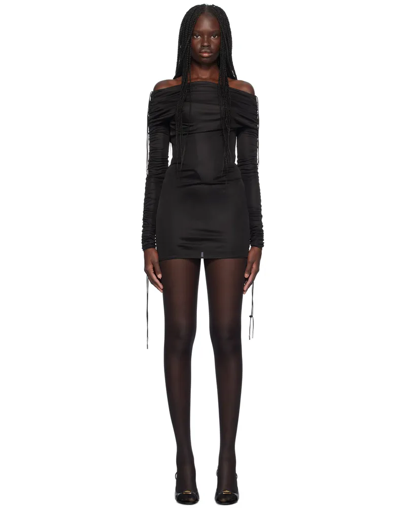 ATLEIN Black Off-The-Shoulder Minidress C0114