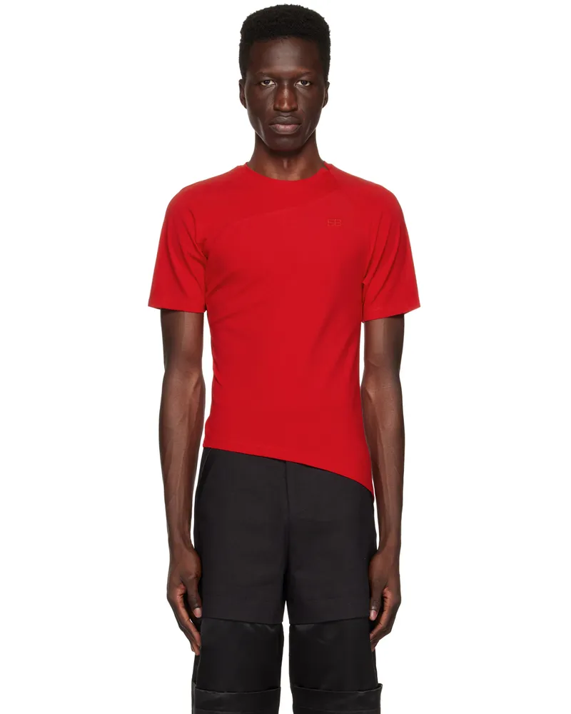 Spencer Badu Red Fitted T-Shirt Red