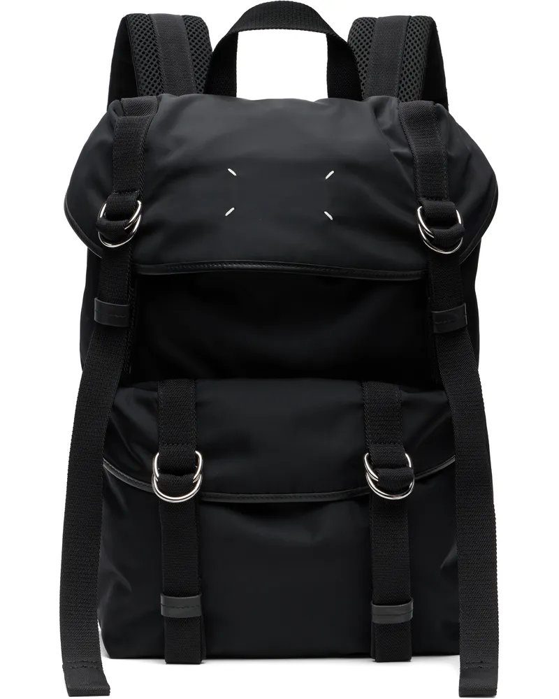 Maison Margiela Black High Tech Medium Backpack T8013