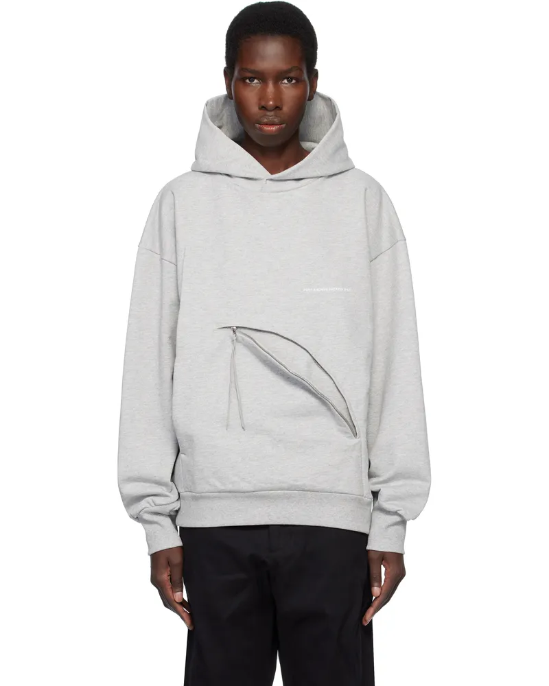 Post Archive Faction Gray 8.0 Center Hoodie Gry