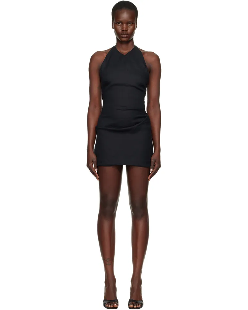 bec & bridge Black Marianna Halter Minidress Black