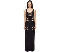 Black Staple Petal Maxi Dress
