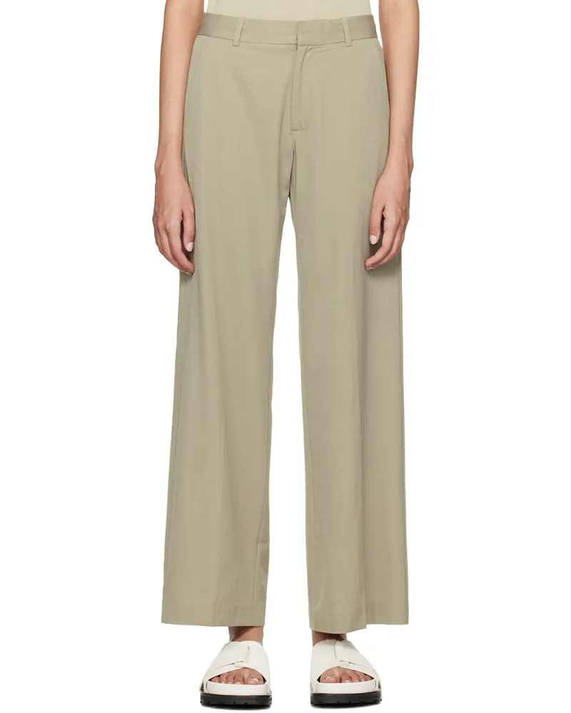 St. Agni Green Carter Trousers Moss