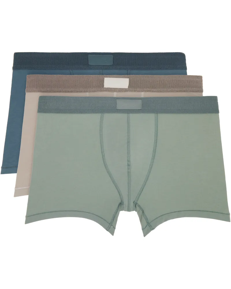 SKIMS Three-Pack Multicolor SKIMS Cotton 3 Boxer Briefs Stone
