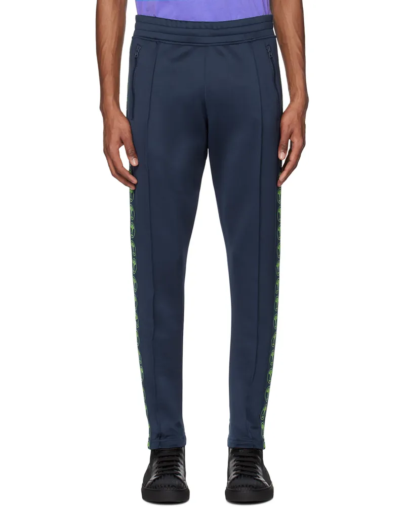 Moschino Blue Double Question Mark Track Pants A1290