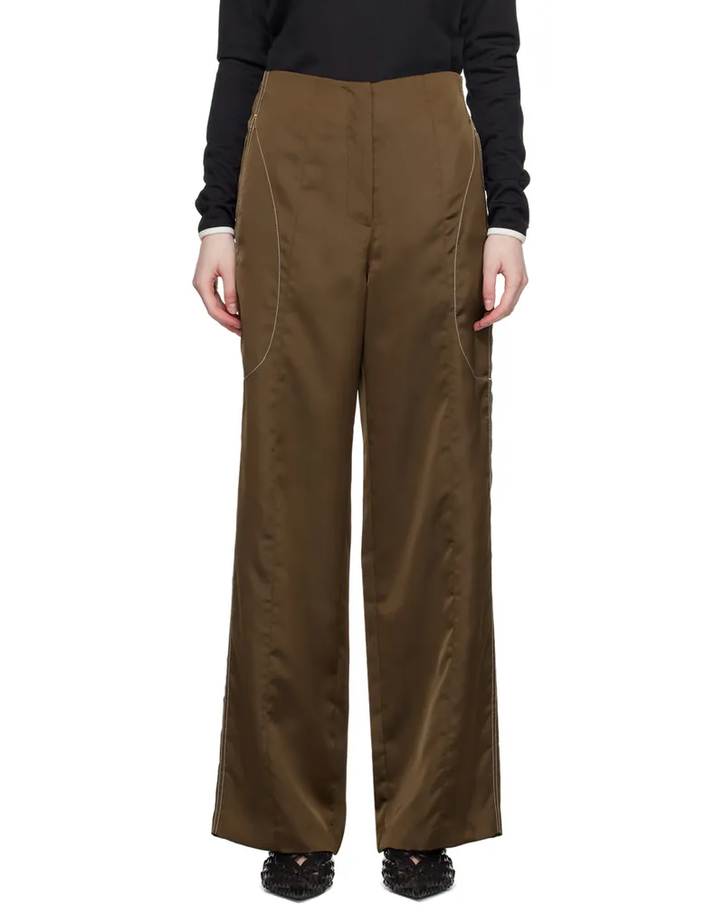 Kijun Brown Bow Trousers Brown
