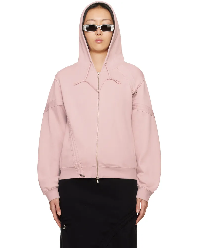 lesugiatelier Pink Shirring Hoodie Pink