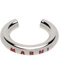 Marni Silver Pavé Logo Bracelet 00npalladium