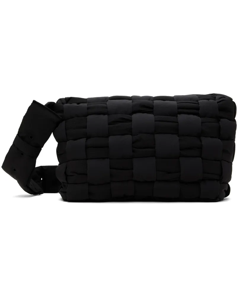 Bottega Veneta Black Medium Cassette Bag 8803-black-silver