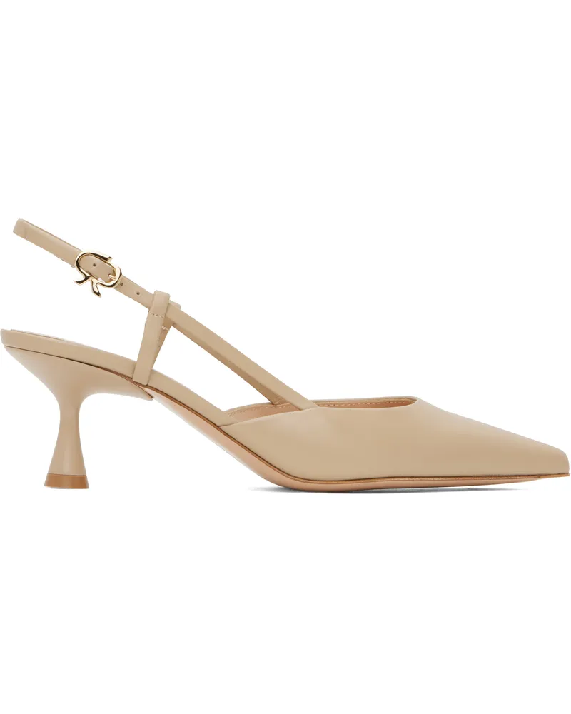 Gianvito Rossi Beige Ascent 55 Heels Sand