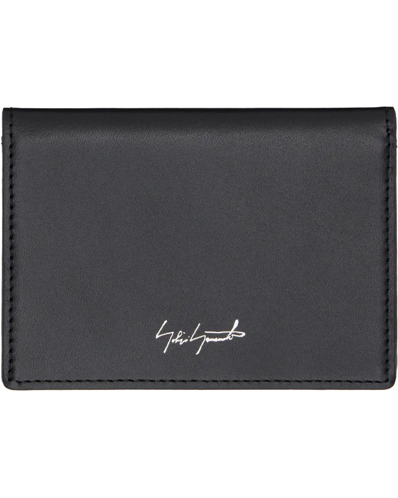Yohji Yamamoto Black Leather Card Holder 1