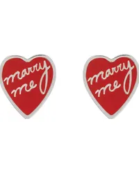 CHOPOVA LOWENA SSENSE Exclusive Red 'Marry Me' Earrings Red