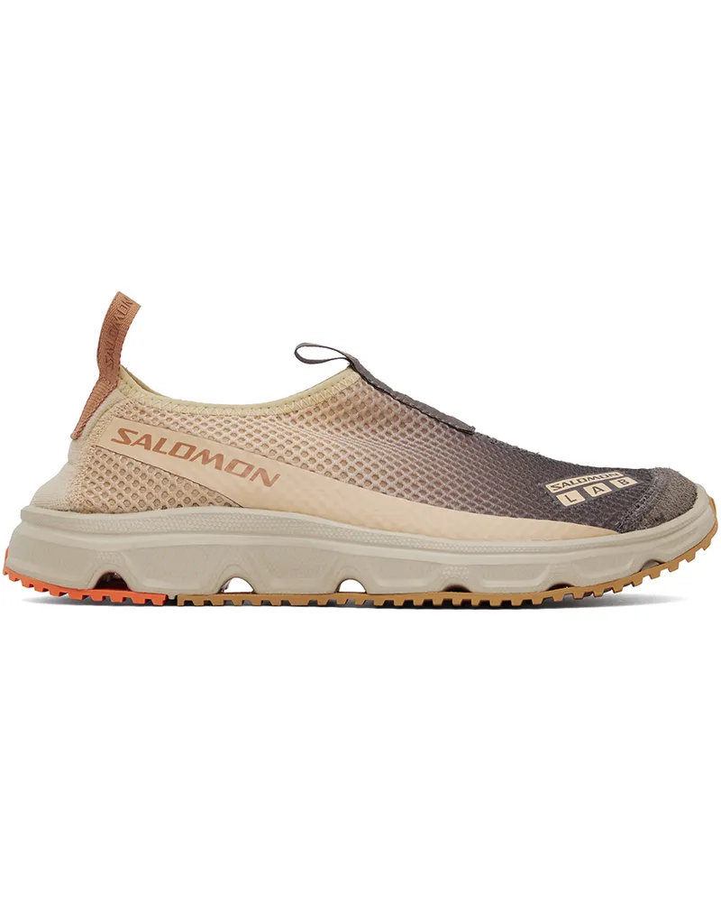 Salomon Beige & Gray RX Moc 3.0 Suede Sneakers Plum