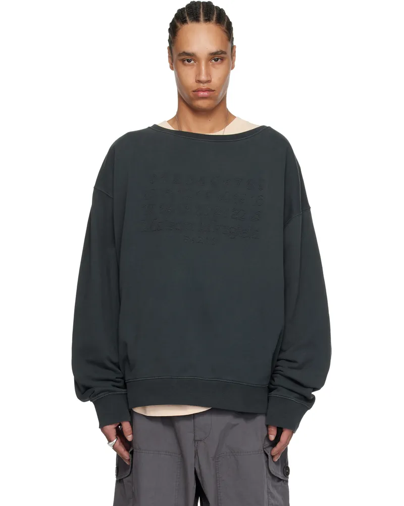 Maison Margiela Gray Embroidered Sweatshirt 969