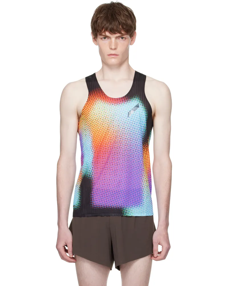 Soar Running Multicolor Lightweight SPACE3D Race Tank Top Black