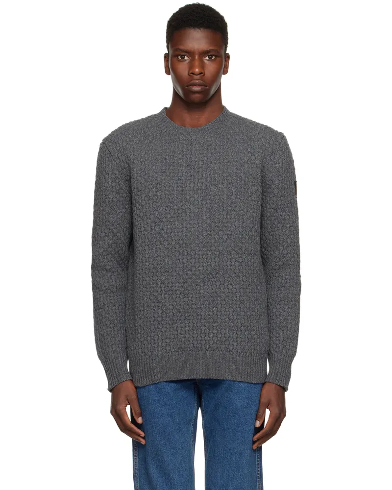Belstaff Gray Submarine Sweater Granite