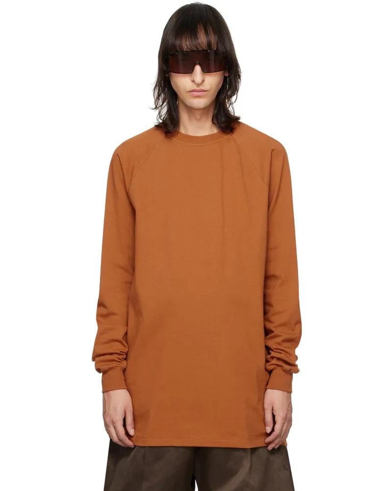 Rick Owens Orange Baseball Sweatshirt 53