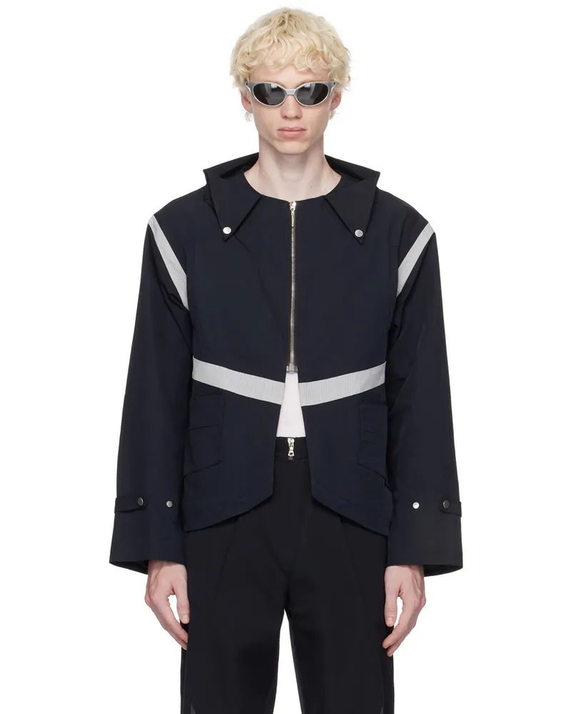 Uncertain Factor Black Cape N Rock Jacket Black
