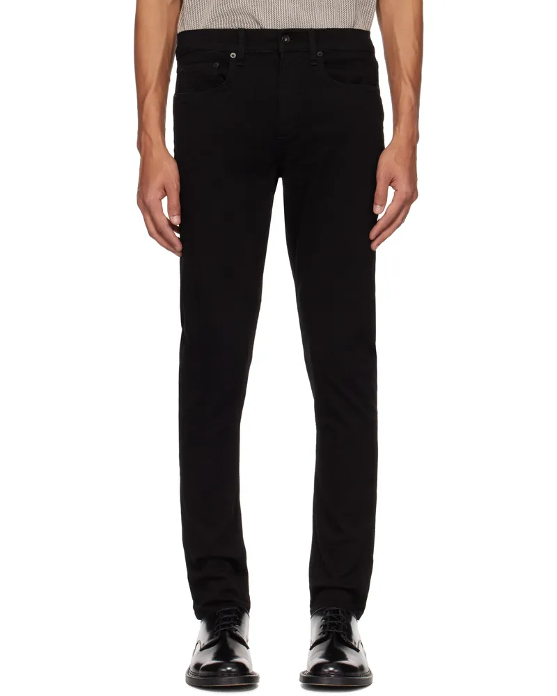 Rag & Bone Black Fit 1 Skinny Fit Jeans Black