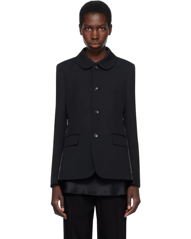 Comme des Garçons Black Wool Gabardine Blazer 1