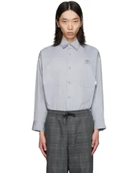 WTAPS Gray Printed-Logo Shirt Gray