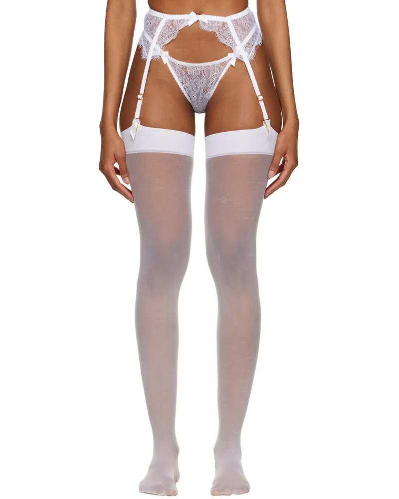 Agent Provocateur White Lorna Garter Belt 100000