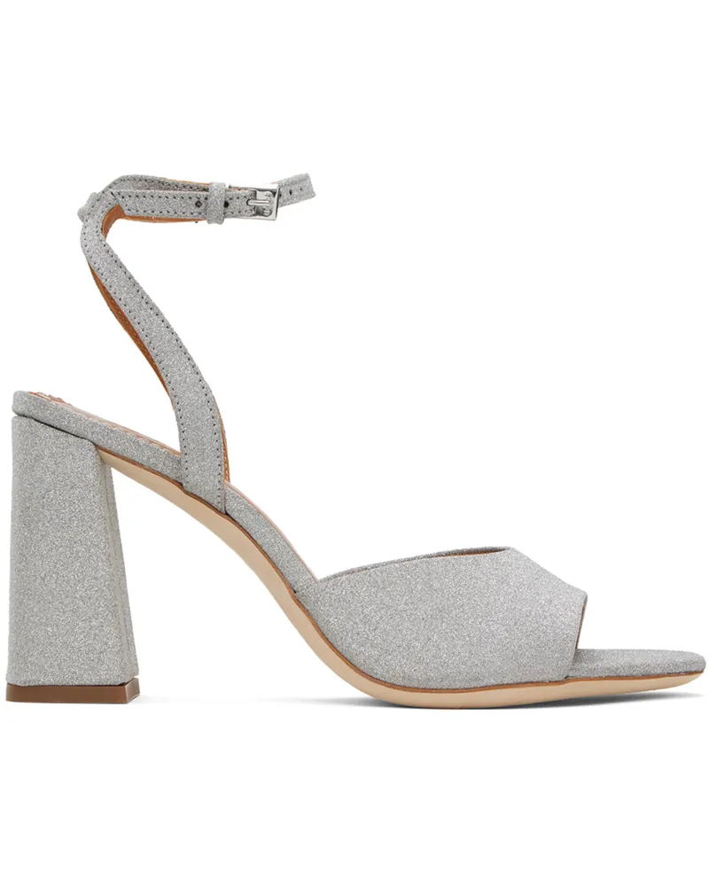 STAUD Silver Solange Heeled Sandals Dia