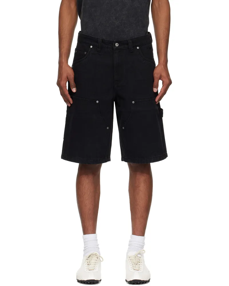 Dime Black Carpenter Denim Shorts Jet