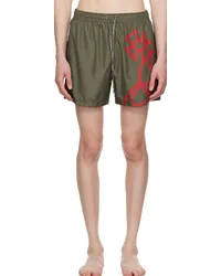 Vivienne Westwood Khaki Line Orb Swim Shorts Military