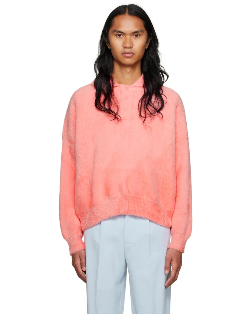 BONSAI Pink Fluffy Polo Peach