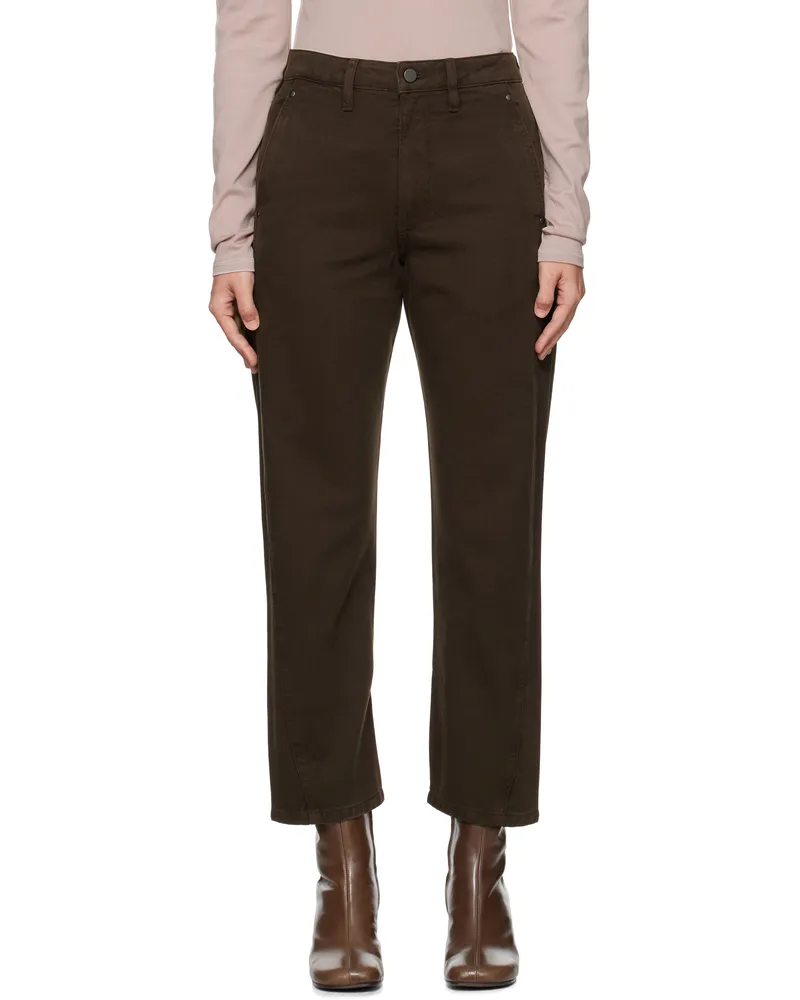 Christophe Lemaire Brown Twisted Jeans Br495
