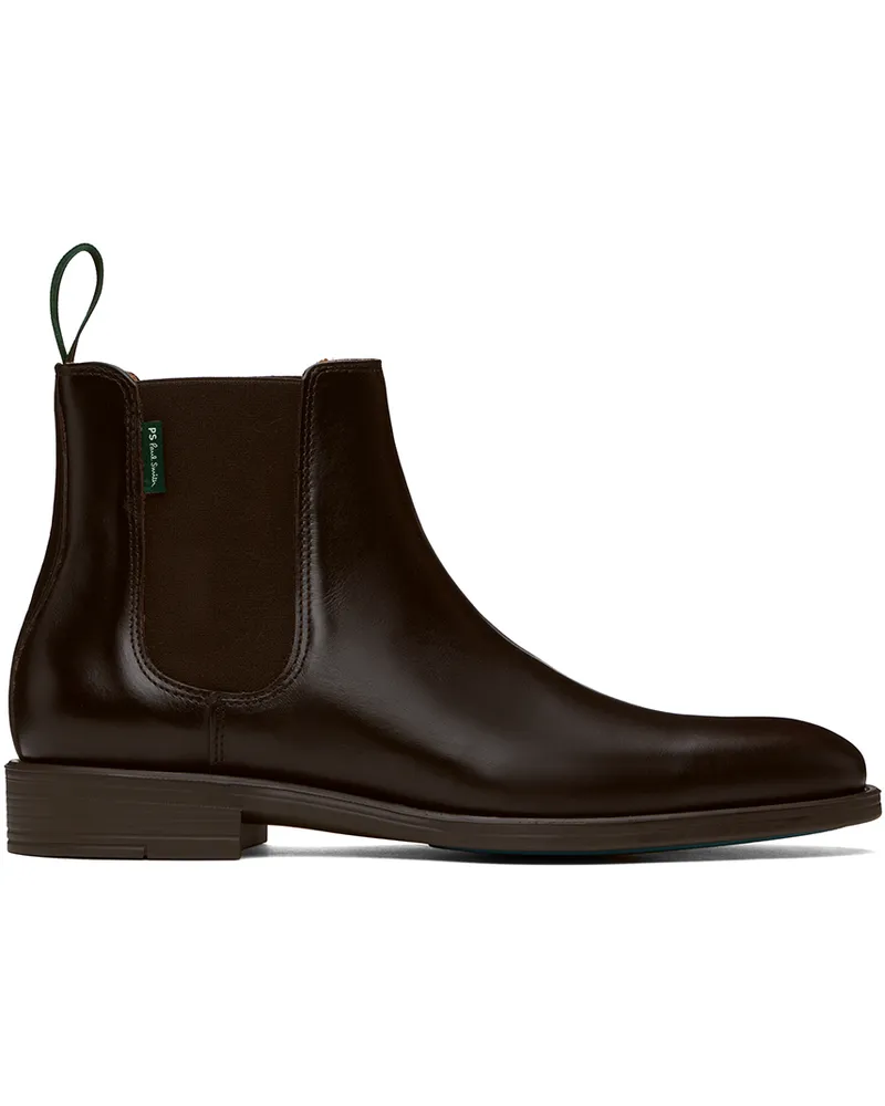 Paul Smith Brown Cedric Leather Boots 66
