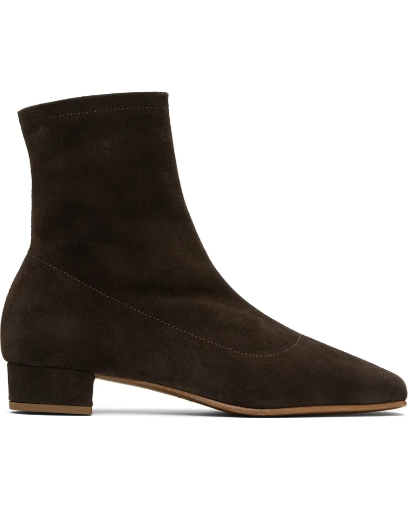 by FAR Brown Este Suede Leather Boots Br054