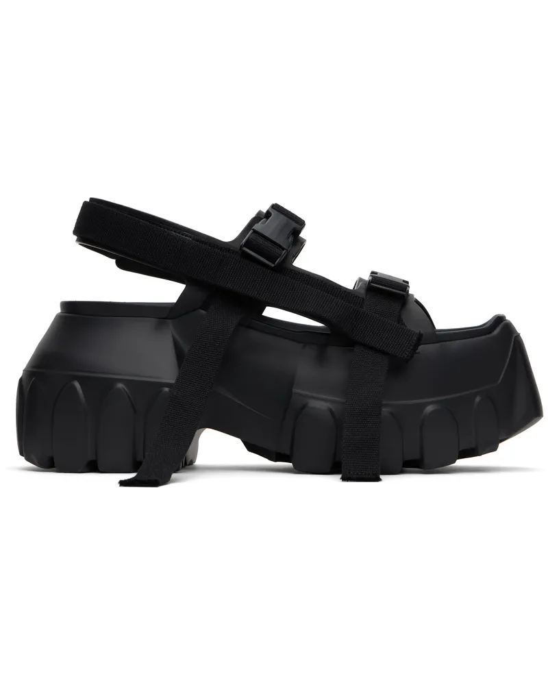 Rick Owens Black Hollywood Mega Tractor Heeled Sandals 99