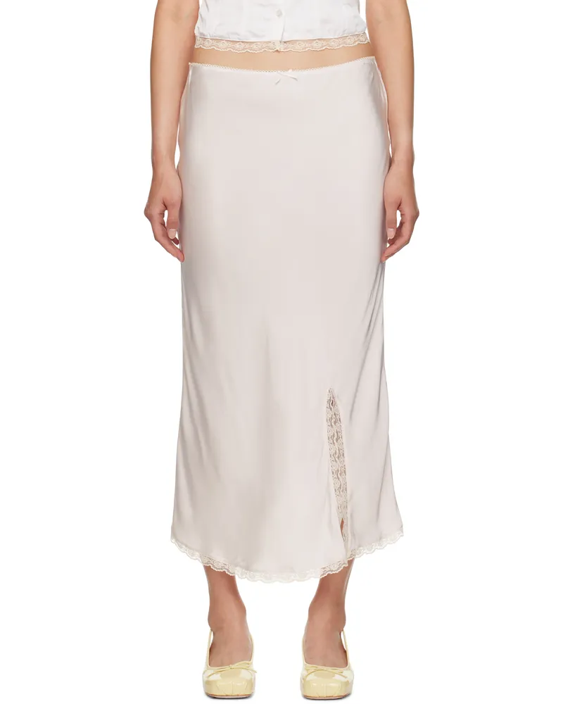 GUIZIO Pink Kahli Midi Skirt Ballet
