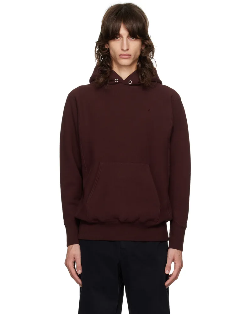 ATON Burgundy Natural Dyed Urake Hoodie Burgundy