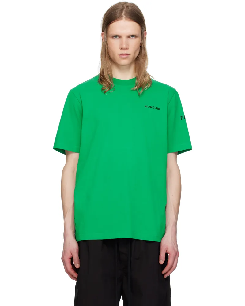 Moncler Moncler x FRGMT Hiroshi Fujiwara Green Maxi Logo T-shirt 845
