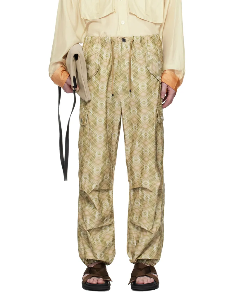 Dries van Noten Green Loose Cargo Pants 975