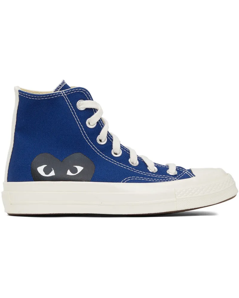Comme des Garçons Blue Converse Edition Half Heart Chuck 70 High Sneakers Blue