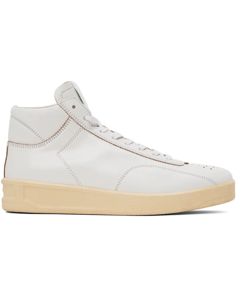 Jil Sander White Leather Sneakers 100