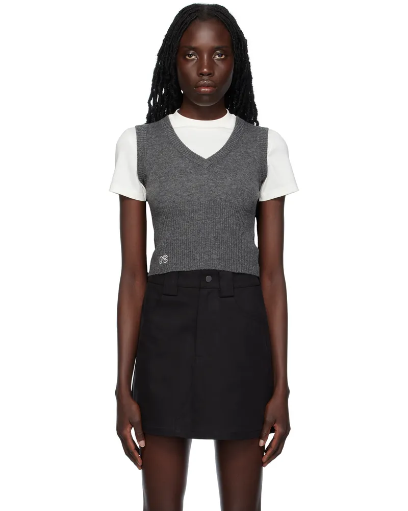 Fax Copy Express SSENSE Exclusive Gray Vest Grey